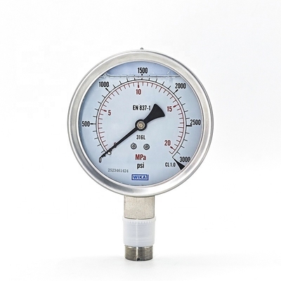 Wika Bourdon Tube Pressure Gauge SS316 232.50 Pressure Gauge 0-1000 Psi OBM Support